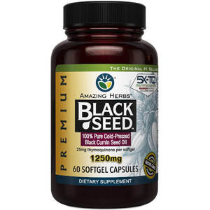 Softgels: Amazing Herbs Black Seed Oil Premium 1250mg 60 Softgels