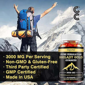 Shilajit Gold Gummies from USA - 3000mg - 100 Gummies