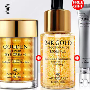 24K Gold Serum (3 piece set) for Moisturising and Hydrating Dark Circles Eye Cre&hellip;