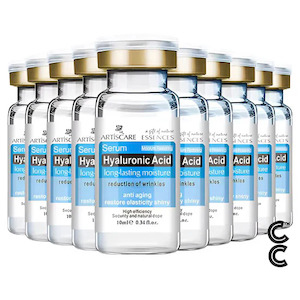 Clancartel Com: Hyaluronic acid Serum (10 vials per order) for Face Moisturising and Hydrating Skin Care Essence Facial Care
