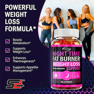 Fat Burners Weight Loss: Nighttime Fat Burning Gummies - Made in the USA - Burn Fat, Promote Metabolism