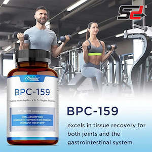 Creatine 1: BPC-159 Peptide Capsules - Creatine Monohydrate and Collagen Peptides, Post-Workout Recovery, Bone and Joint Support, Magnesium