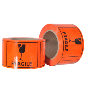 FRAGILE Printed Labels on a Roll