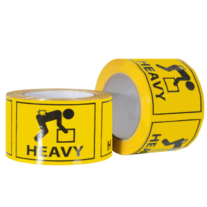HEAVY Yellow Printed Labels on a Roll
