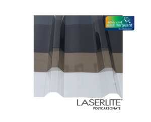Products: Laserlite 5-Rib Polycarbonate sheet (Trimdek) – 25 Year Warranty