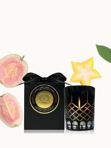Crystal Series Candles: Starfruit Lychee & Guava Crystal Series Long Burning Pure Coconut Wax Candle Small 150gm