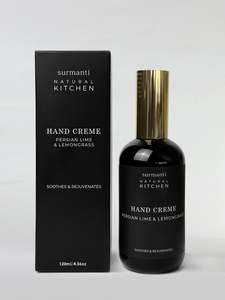 Natural Hand Creme For Dry Hands - Persian Lime & Lemongrass - Natural Kitchen - 120mL