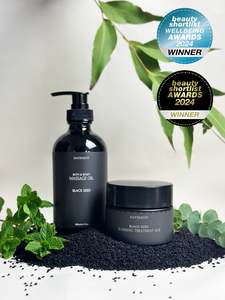 Black Seed Massage Oil & Warming Treatment Rub Duo - Award-Winning for Superior Relief