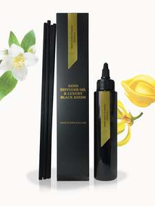 Reed Refill - Jasmine & Ylang Ylang Reed Diffuser Oil & Luxury Black Reeds