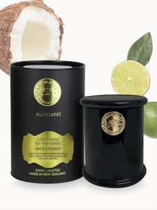 Candles: Lime & Coconut Long Burning Soy Wax Candle 250g