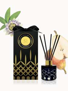 Surmanti Gifts: Pear & Passionflower Crystal Reed Diffuser - Small Rooms 100mL