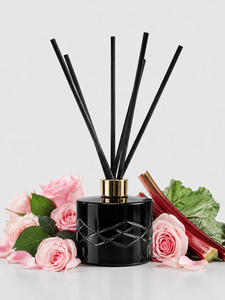 Roses & Rhubarb Crystal Series Reed Diffuser - Large Rooms 200mL- Refillable