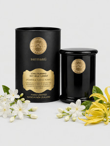 Jasmine & Ylang Ylang Long Burning Pure Soy Wax Candle 250g