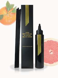 Sweet Mandarin Grapefruit: Reed Refill - Sweet Mandarin & Grapefruit Reed Diffuser Oil & Luxury Black Reeds
