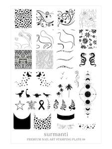 Premium Nail Art Stamping Plate 8