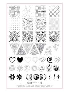 Premium Nail Art Stamping Plate 7