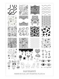 Premium Nail Art Stamping Plate 6