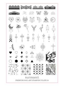 Premium Nail Art Stamping Plate 3