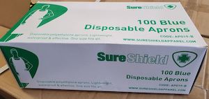 Apron Plastic Blue 100 Piece Per Box - Survive-it