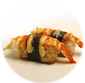 Aburi Prawn NIgiri (Seared prawn)