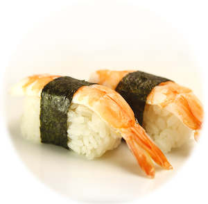 Seafood: Prawn Nigiri