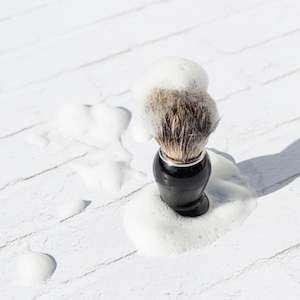 shaving: Traditional Solid Wood Shaving Brush - SustainaBLAH
