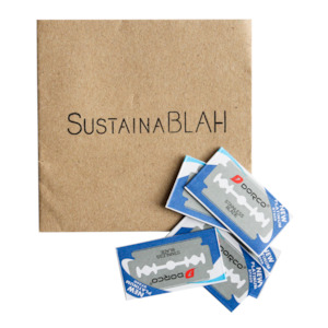 Stainless Steel Safety Razors: SustainaBLAH Stainless Steel Razor Replacement Blades - 5 Pack