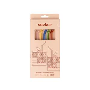 Frontpage: Reusable Glass Drinking Straws - Multi-colour