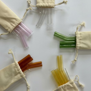 Straws: Travel Glass Combo Straw Set