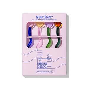 Glass Spoons And Stirrers: Glass Cocktail Stirrer Set