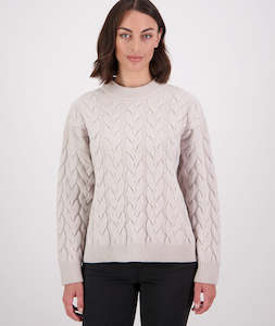 Womens Knitwear Jumpers: Women's Kinsley Cable Knit Crew
