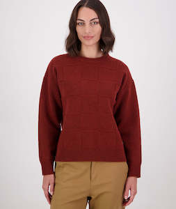 Womens Knitwear Jumpers: Women's Chicago Check Crew