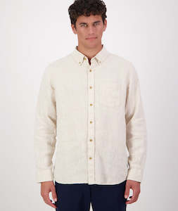 Mens Shirts: Men's Puhoi Linen Long Sleeve Shirt