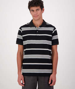 Mens Tops: Men's Glenvar Striped Polo