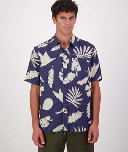 Men's Leafage Linen Short Sleeve Shirt