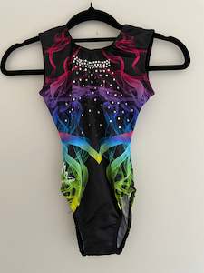 Leotards & Unitards: Milano Multicoloured black with diamante detail
