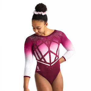 Long Sleeve: Milano Antheia Long Sleeved Pink Leotard - Goddess