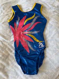 50 Leotards: Milano Royal Blue with pink and gold detail