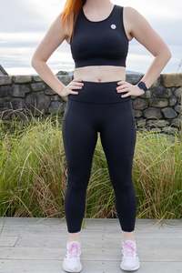 Tights: ELEVATE TIGHTS - 7/8 LENGTH - PITCH BLACK