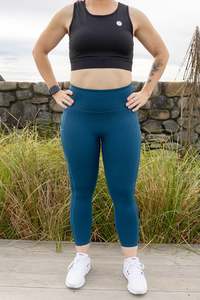 Tights: ELEVATE TIGHTS - 7/8 LENGTH - ATLANTIC
