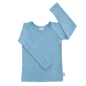 Baby: Merino Long Sleeve Top | Sky Blue