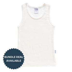 Baby Clothing: Merino Singlet | Vanilla