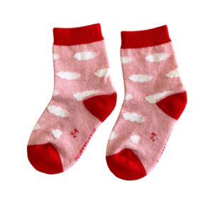 Thick Merino Gumboot Socks | Light Pink Clouds