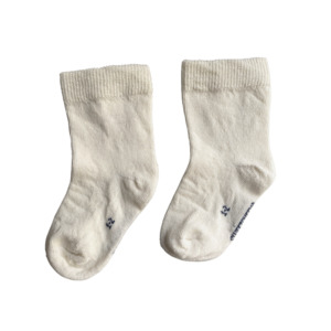 School Tights Socks: Crew Merino Socks | Vanilla