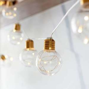 Brass Gold Battery Festoon Fairy Lights - Sweet As Decor NZ