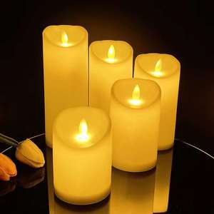 LED Dancing Flame Pillar Candles - Sweet As Decor NZ
