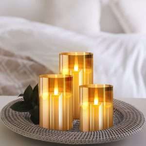 Products: Lantern Shaped Glass Tealight Holder Taper - Sweet As Decor NZ