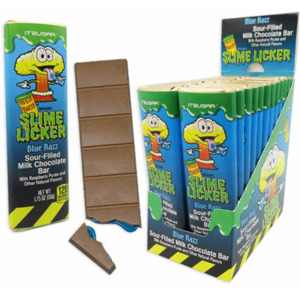 TOXIC WASTE SLIME LICKER BLUE RAZZ CHOCOLATE BAR
