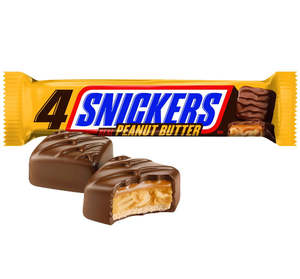 SNICKERS CANDY BAR SHARE SIZE- PEANUT BUTTER SQUARES 4 TOGO