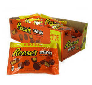 REESES PEANUT BUTTER CUP KING SIZE - MILK MINIS BAG (SINGLE)